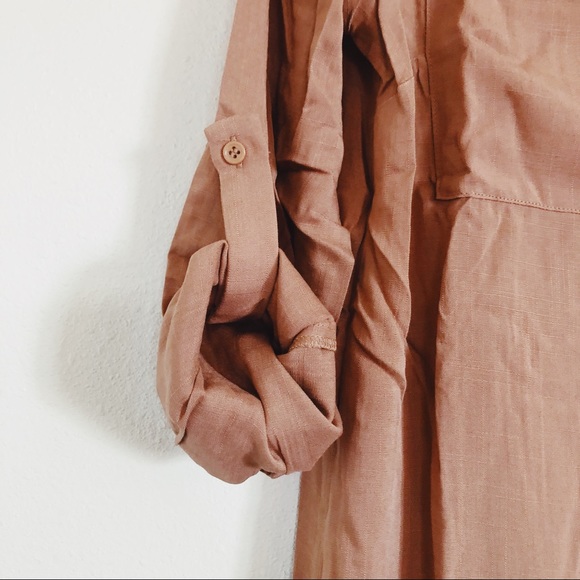 NWT Tan Ruffle Dress - Picture 4 of 4